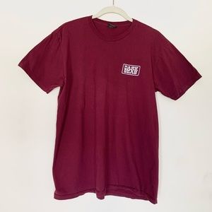 Dark Seas Division | Graphic Tee Short Sleeve Cotton T-shirt in Maroon Red